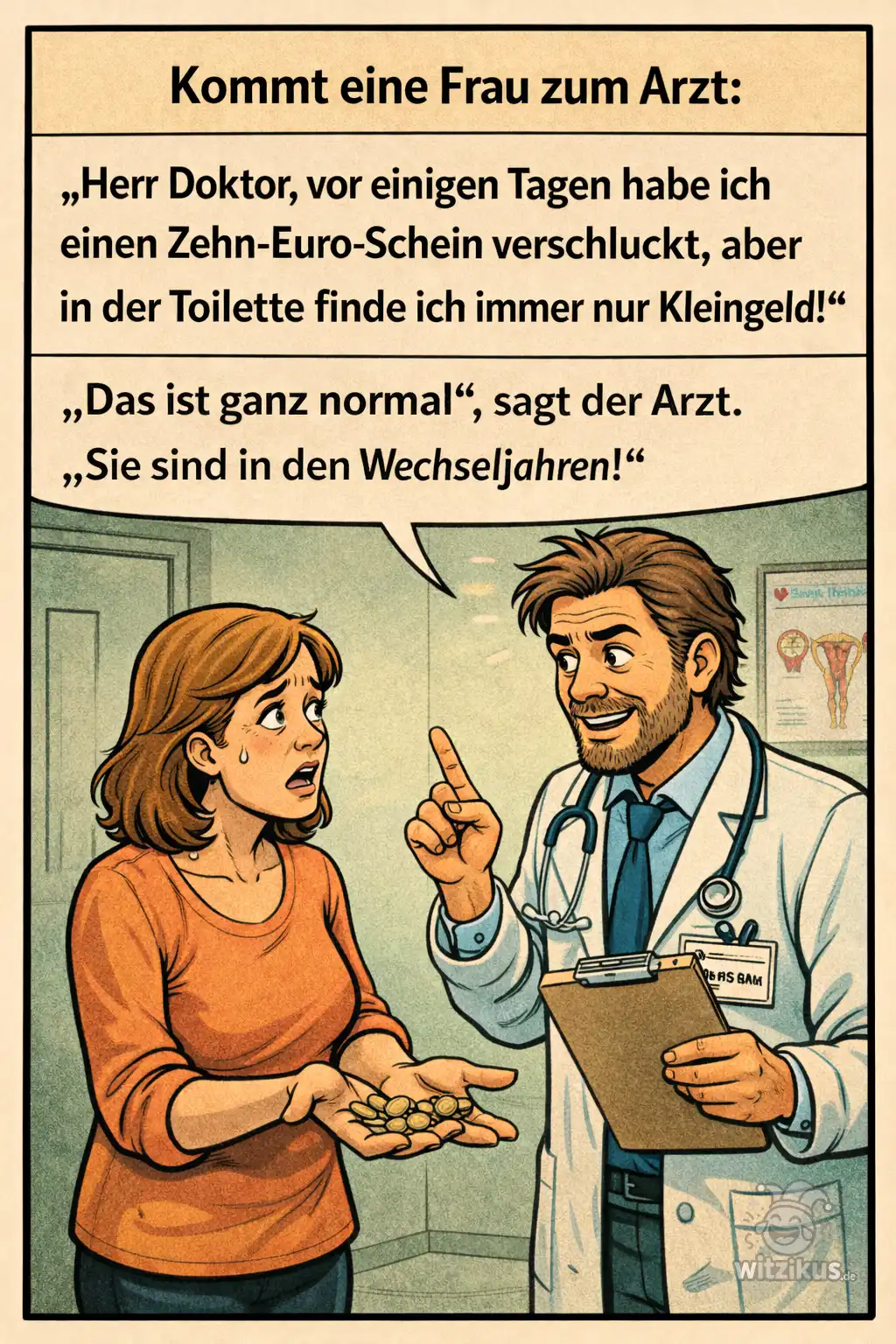 155804-frau-arzt-zehneuroschein-verschluckt-toilette-kleingeld-normal-wechseljahren-einigen-tagen