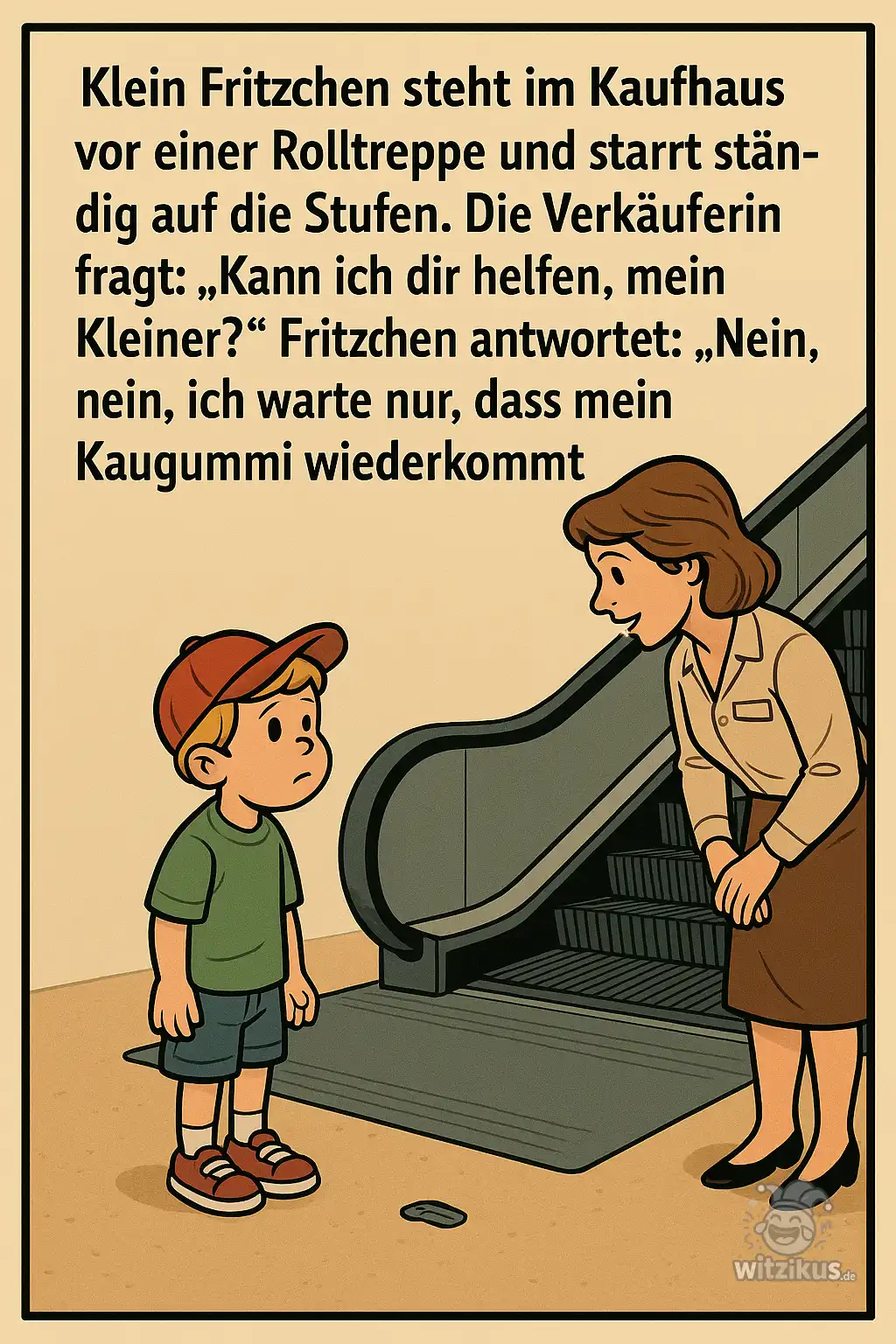 218184-klein-fritzchen-kaufhaus-rolltreppe-starrt-stufen-verkaeuferin-hilfe-kaugummi-wiederkommt