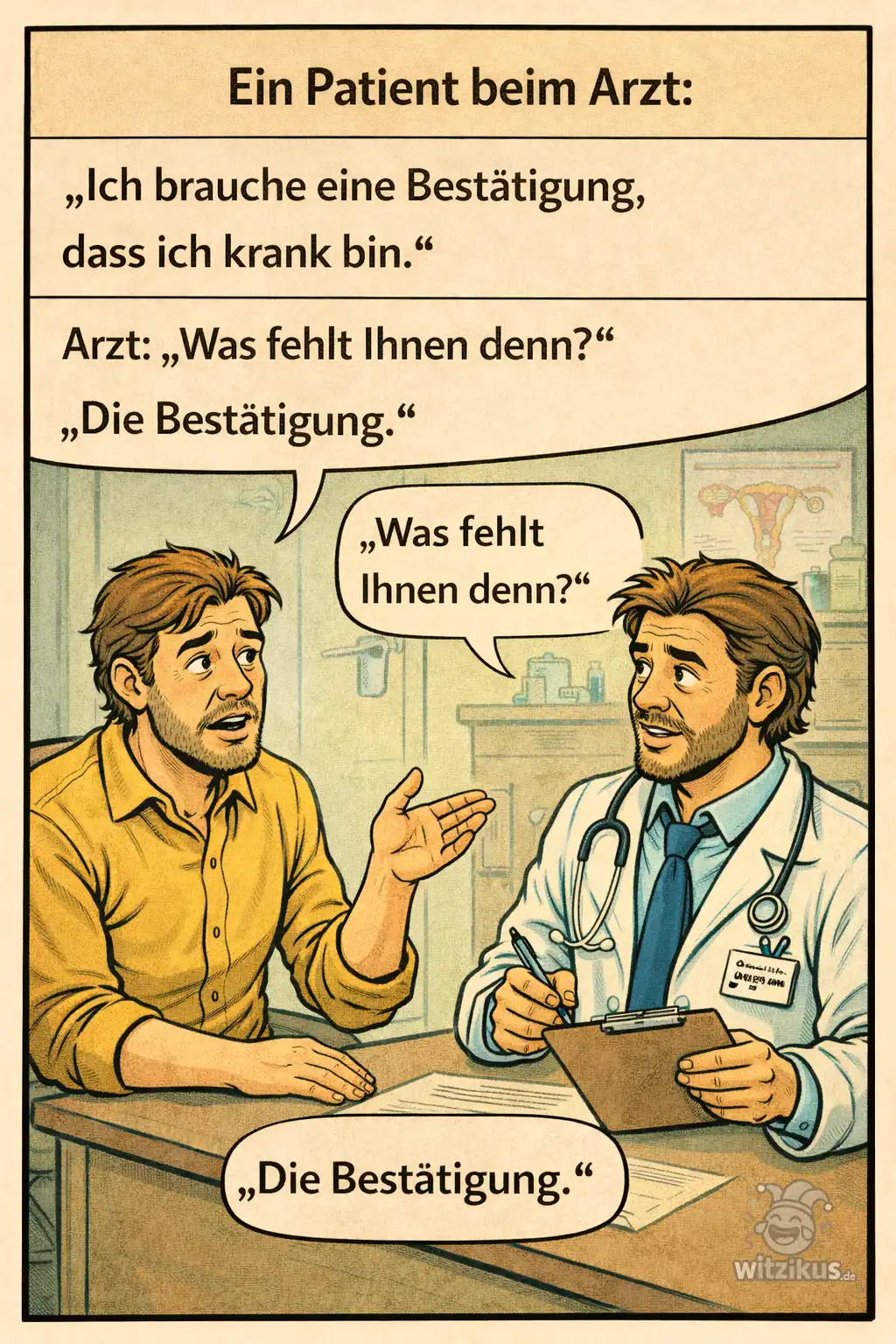 246667-patient-arzt-brauche-bestaetigung-krank-fehlt-ihnen-denn-bestaetigung-was