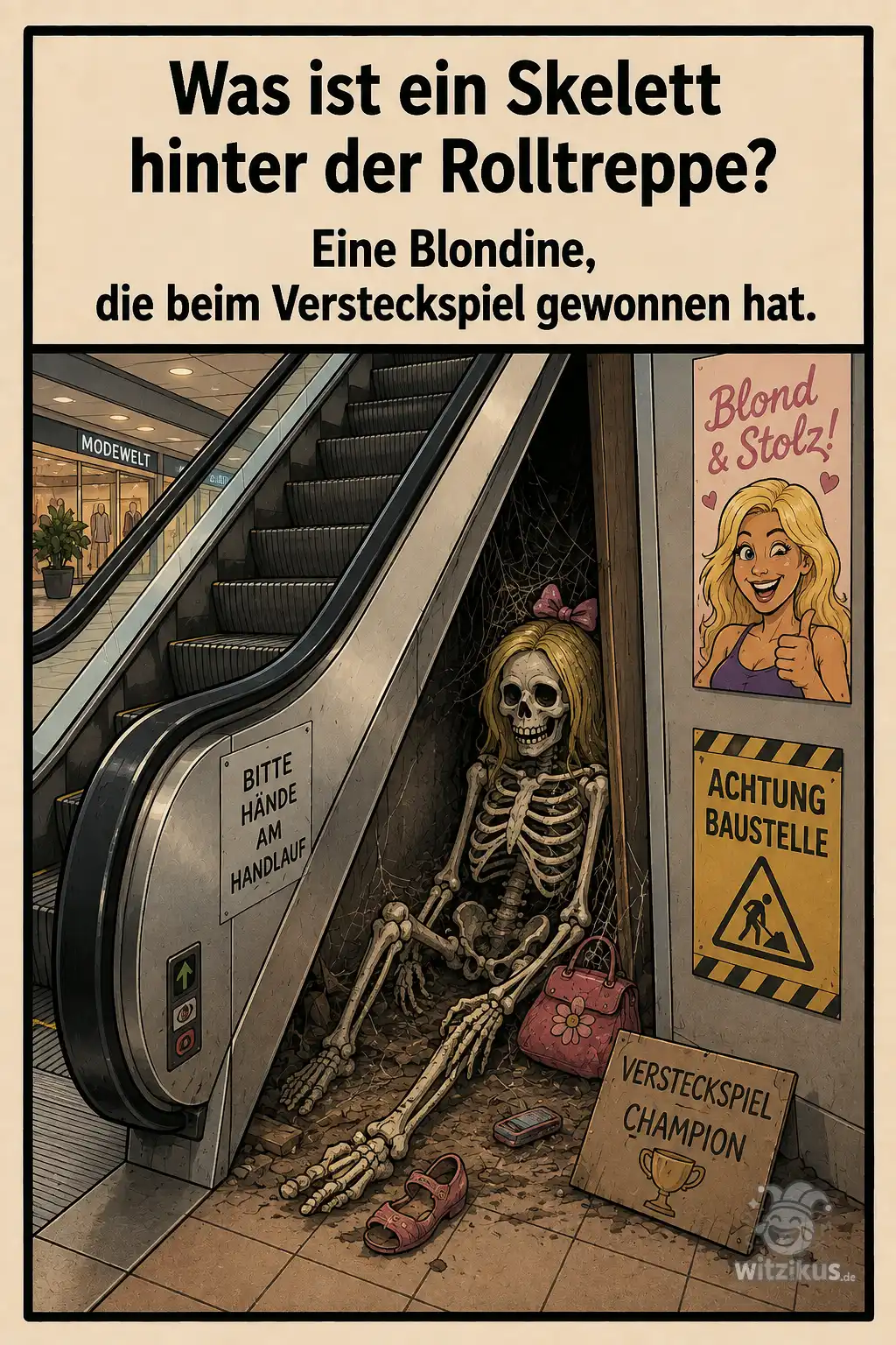 294312-was-ist-skelett-hinter-rolltreppe-blondine-die-versteckspiel-gewonnen-hat