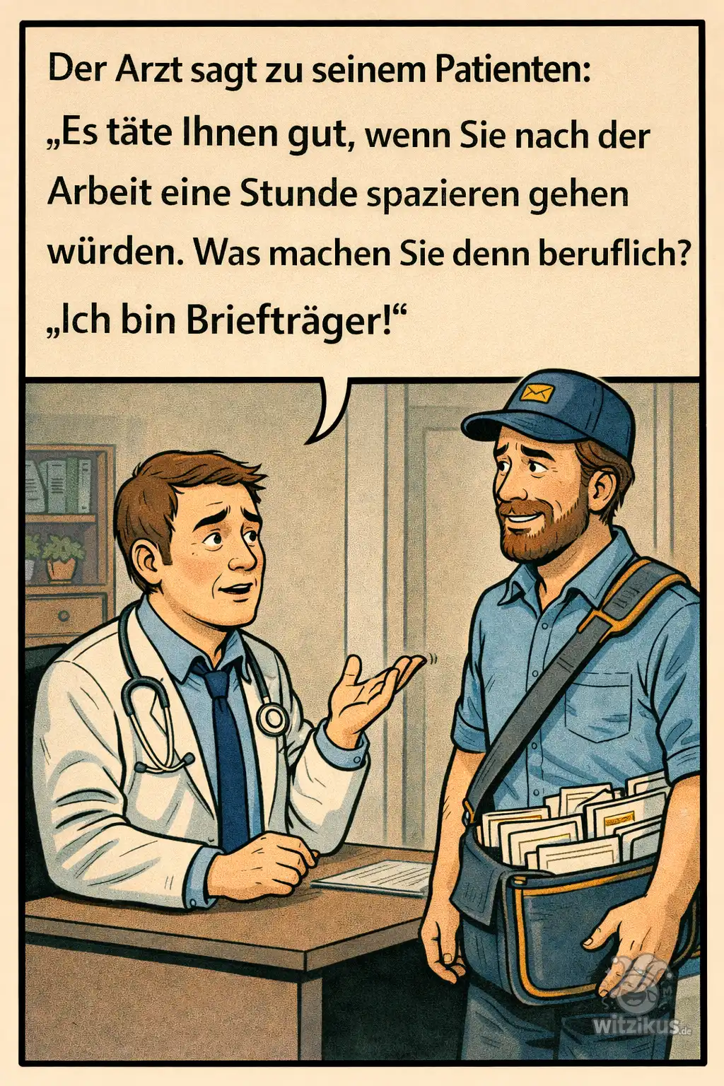 301395-arzt-patient-stunde-spazieren-gehen-arbeit-beruf-brieftraeger