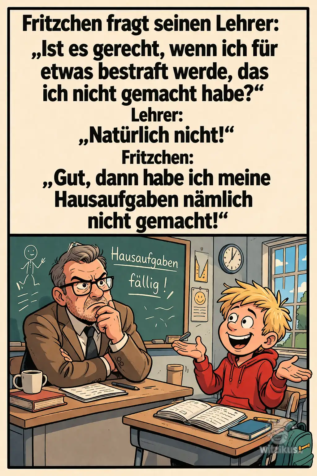 366476-fritzchen-fragt-lehrer-ist-gerecht-bestraft-nicht-gemacht-hausaufgaben