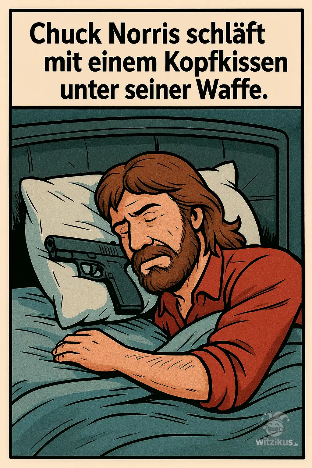570324-chuck-norris-schlaeft-mit-einem-kopfkissen-unter-seiner-waffe