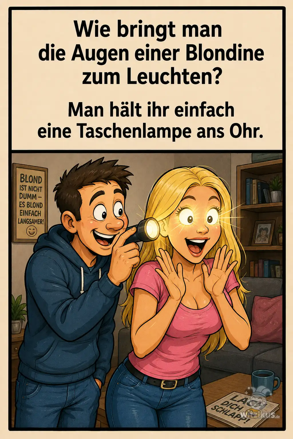 578032-wie-bringt-man-augen-blondine-leuchten-haelt-taschenlampe-ans-ohr
