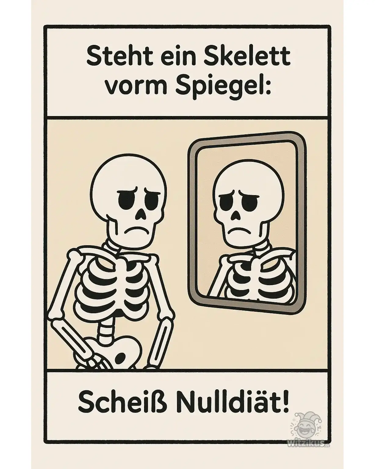741539-steht-ein-skelett-vorm-spiegel-scheiss-nulldiaet