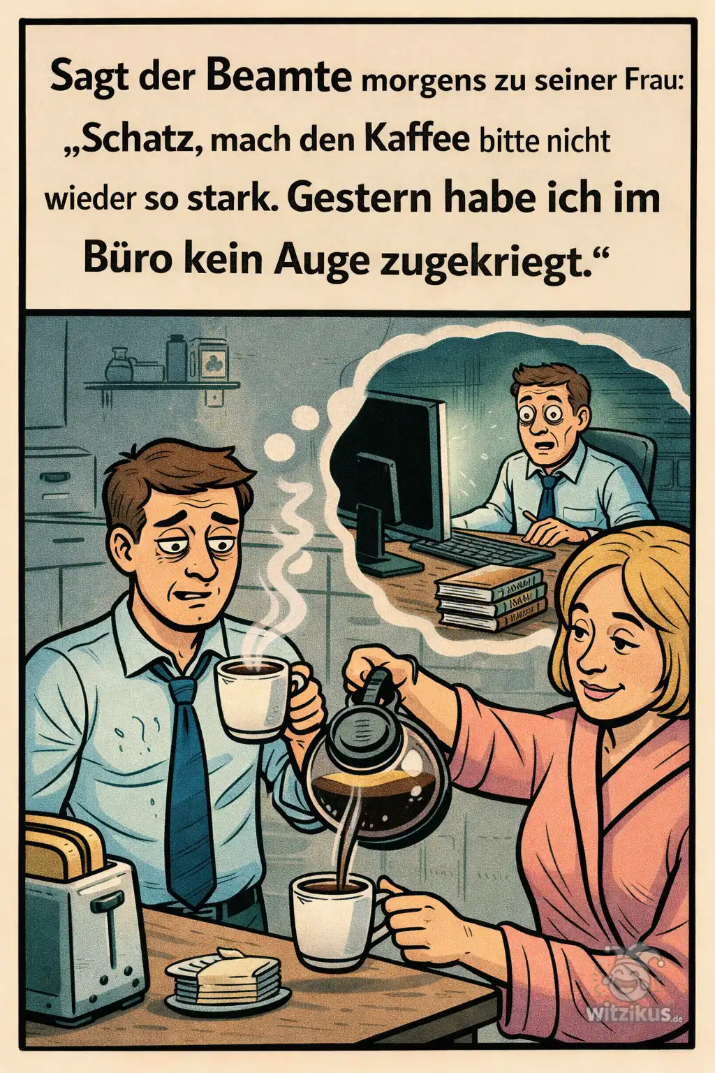 844375-beamte-morgens-frau-kaffee-stark-buro-gestern-kein-auge-gekriegt